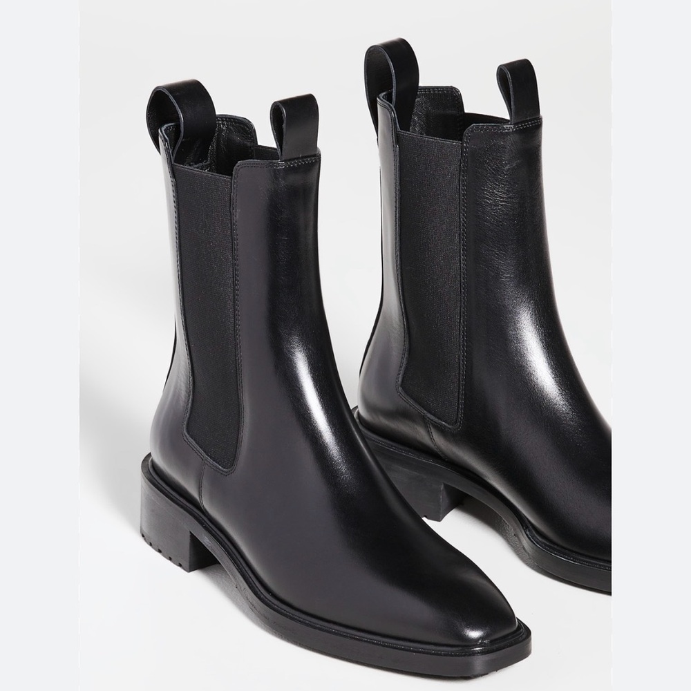 Aeyde Black Leather ‘Simone’ Chelsea Boots